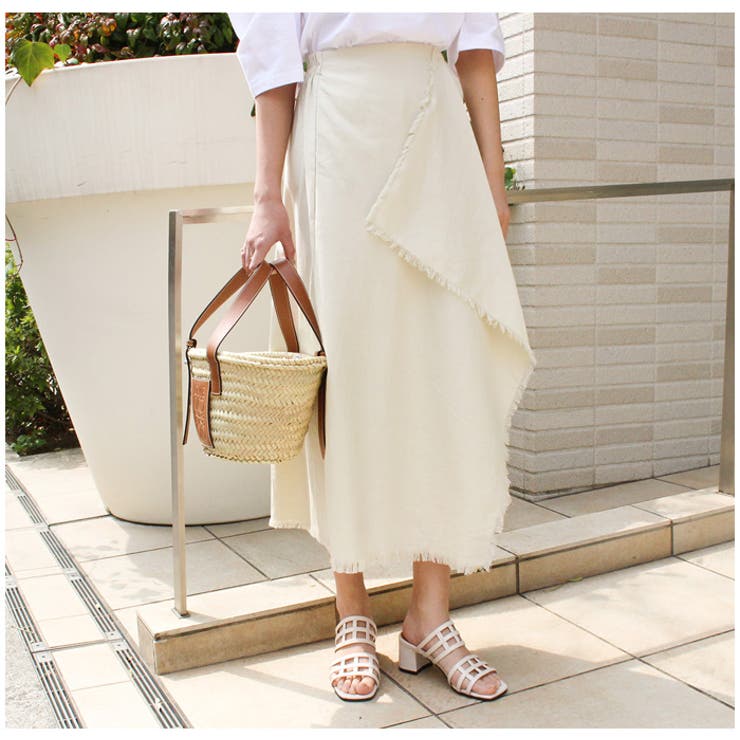 フリンジカットラップスカート | MODE ROBE | 詳細画像10 