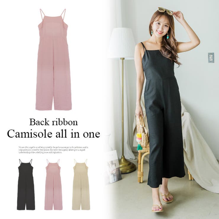 キャミオールインワン オールインワン ブラック | MODE ROBE | 詳細画像1 