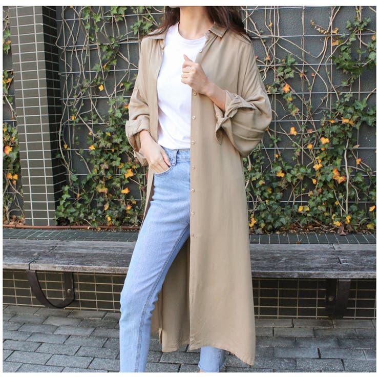 DRIES VAN NOTEN ベージュ ロングシャツワンピース シャツワンピ ベージュ系 Dries Van Noten(ドリス ヴァン