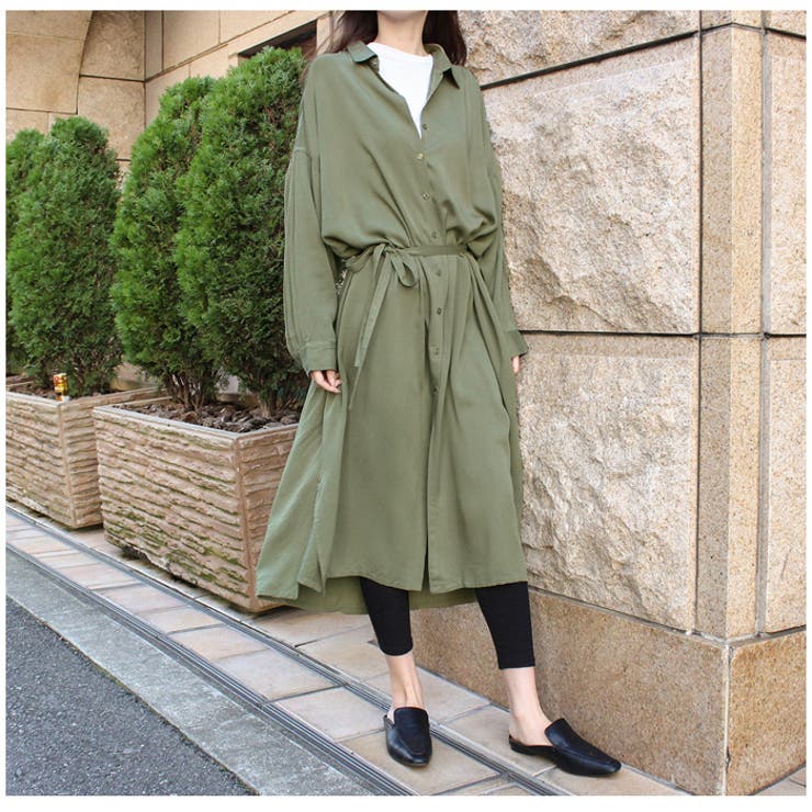 DRIES VAN NOTEN ベージュ ロングシャツワンピース DRIES VAN NOTEN ベージュ ロングシャツワンピース（シャツ