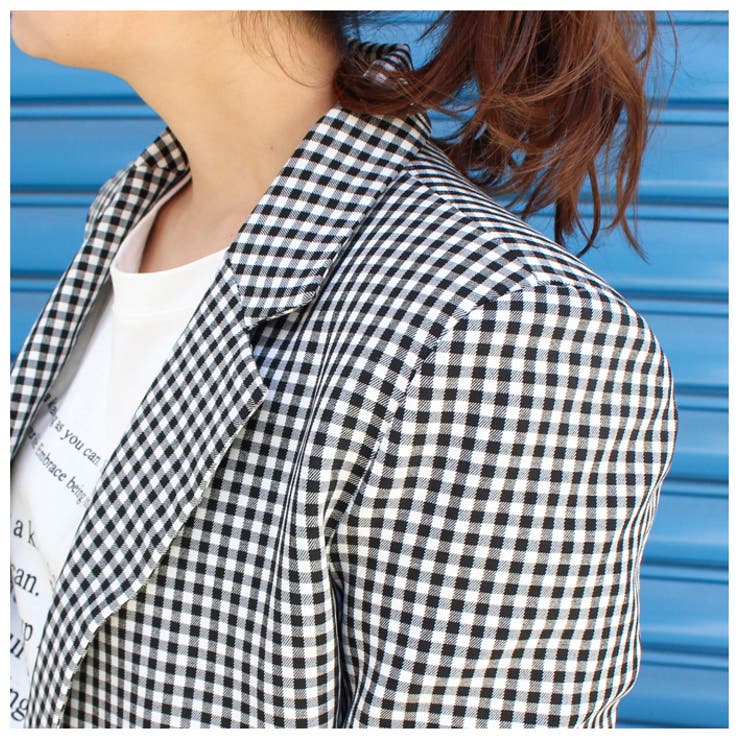 ギンガムチェックジャケット ダブルジャケット マニッシュ[品番