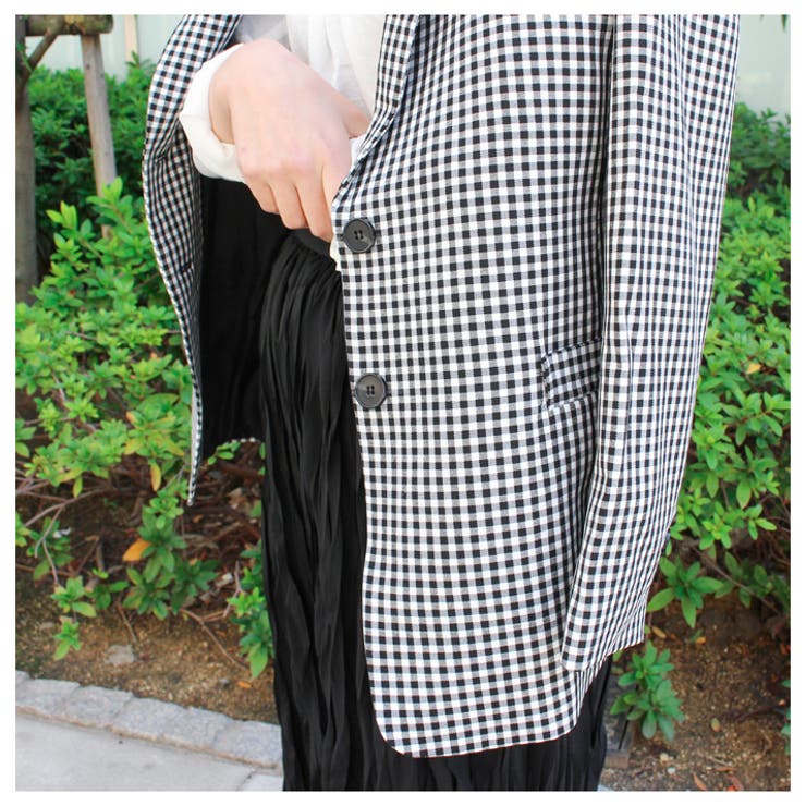 ギンガムチェックジャケット ダブルジャケット マニッシュ[品番