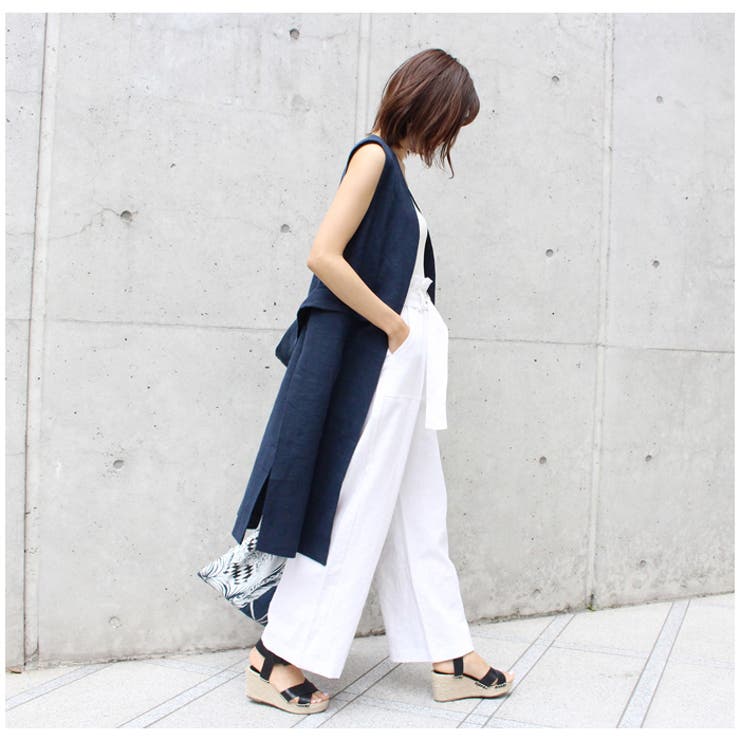 DAMIR DOMA　ダミールドーマ ノースリーブ　ロングベスト　ジレ　リネン DAMIR DOMA ダミールドーマ ノースリーブ ロングベスト ジレ