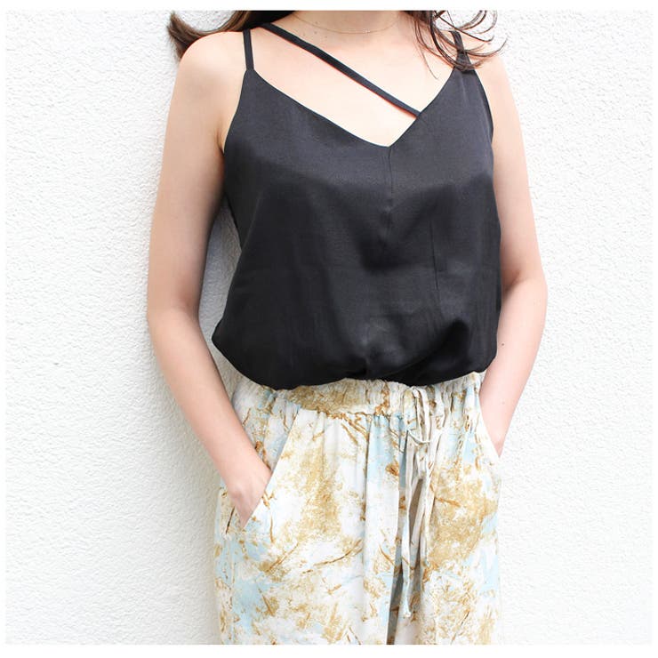 アシメキャミソール キャミソール ブラック | MODE ROBE | 詳細画像4 