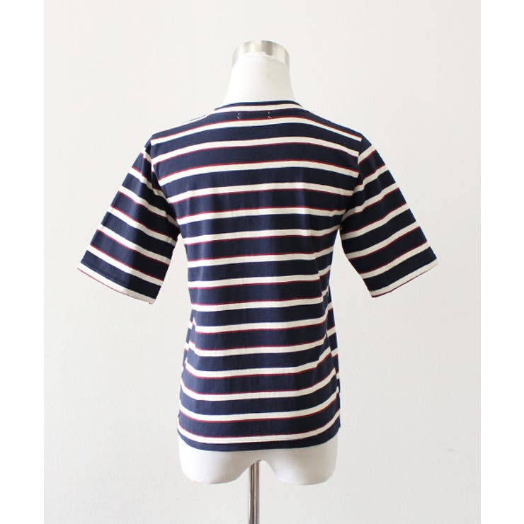 ボーダーTシャツ 半袖 ブラウン[品番：MDRW0003688]｜MODE ROBE