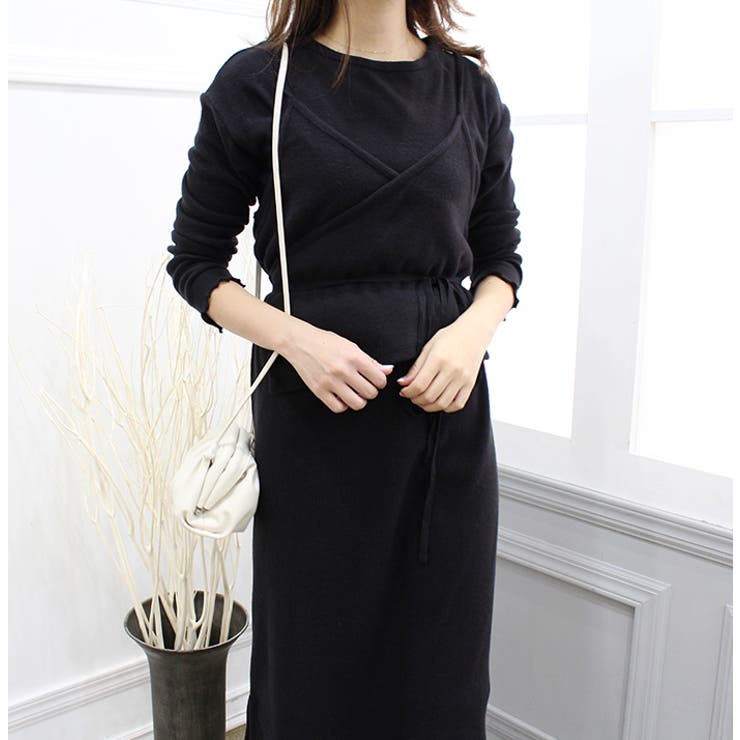 起毛カシュクールレイヤードワンピース | MODE ROBE | 詳細画像5 