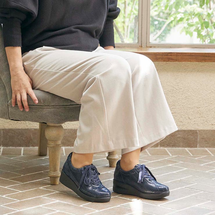 【3E】厚底ファスナー付きスニーカー | Mode et Jacomo×ing | 詳細画像3 