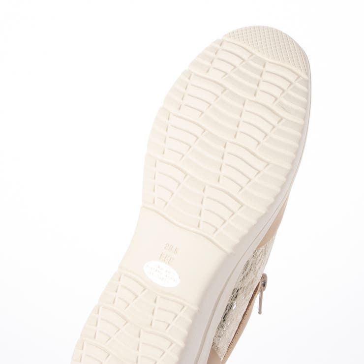 【3E】レース素材ファスナー付きスニーカー | Mode et Jacomo×ing | 詳細画像4 