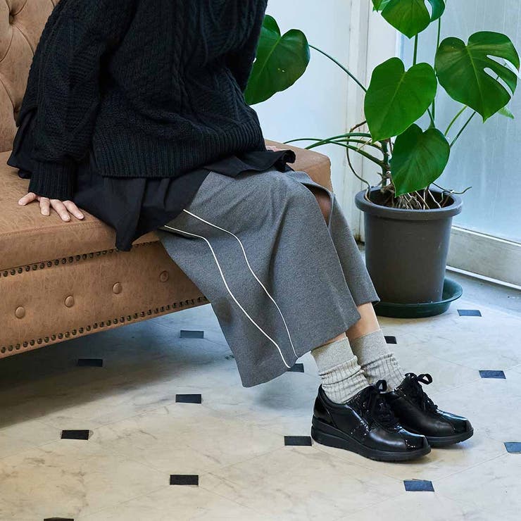 【3E】ファスナー付きヒールアップスニーカー | Mode et Jacomo×ing | 詳細画像12 