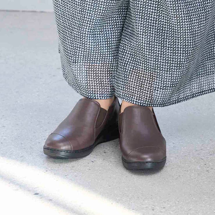 【3E】【レイン対応】切り替えデザインスリッポンシューズ | Mode et Jacomo×ing | 詳細画像2 