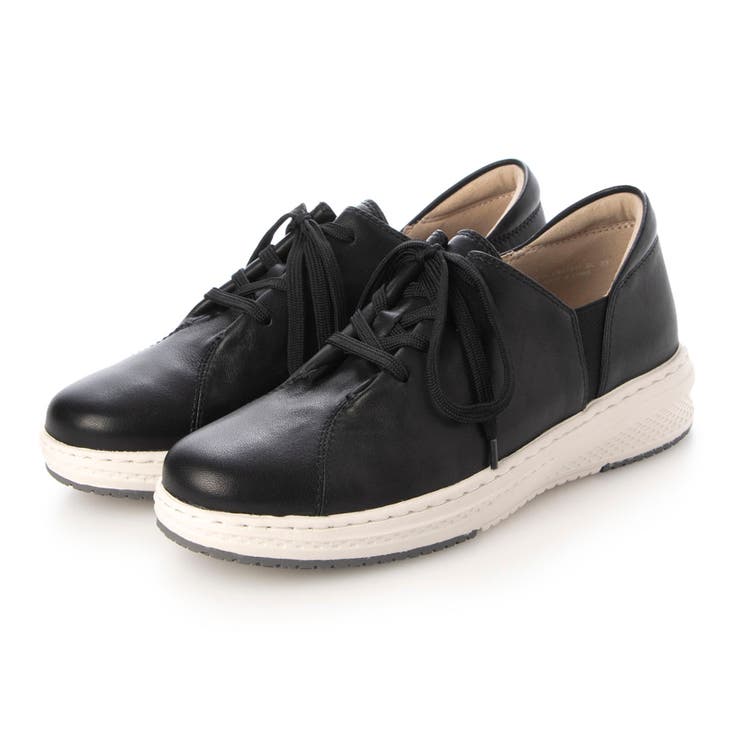 ブラック | 【3E】【レイン対応】レザースニーカー | Mode et Jacomo×ing