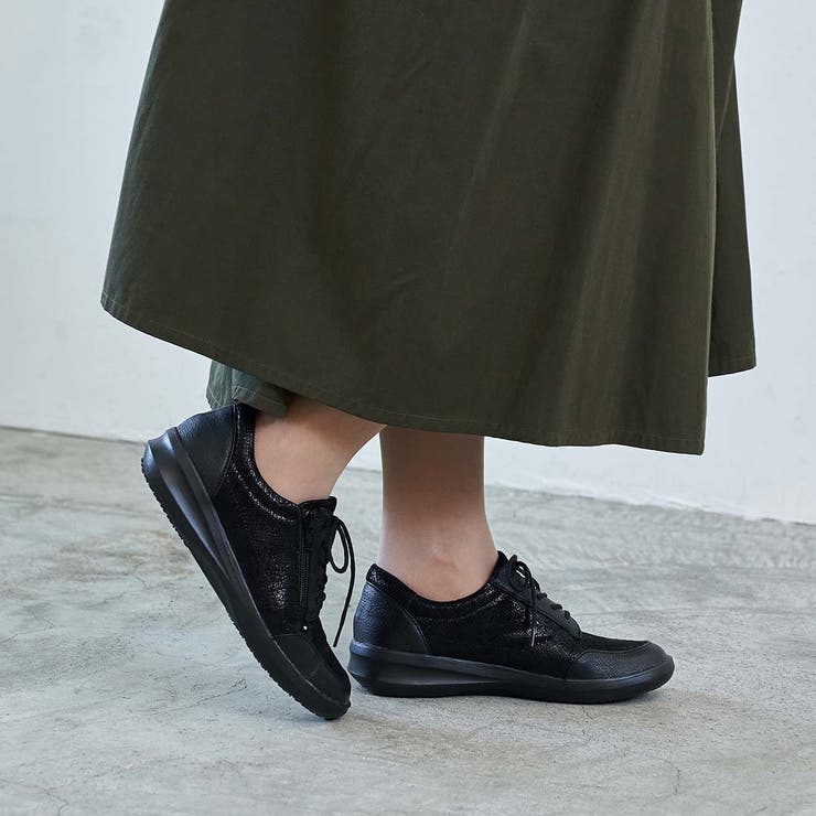 【3E】サイドファスナーレースアップスニーカー | Mode et Jacomo×ing | 詳細画像4 