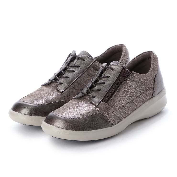 オーク | 【3E】サイドファスナーレースアップスニーカー | Mode et Jacomo×ing