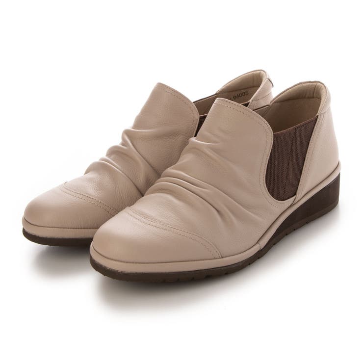 ライトベージュ | 【3E】サイドゴアドレープスリッポン | Mode et Jacomo×ing