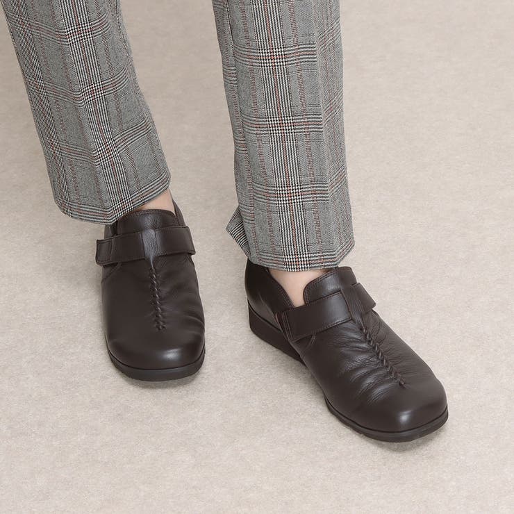 【3E】ギャザーデザインカジュアルシューズ | Mode et Jacomo×ing | 詳細画像1 