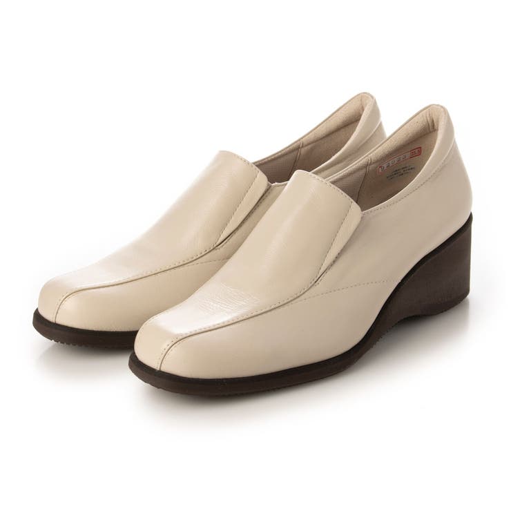 ベージュ | 【3E】サイドゴアウェッジソールスリッポン | Mode et Jacomo×ing