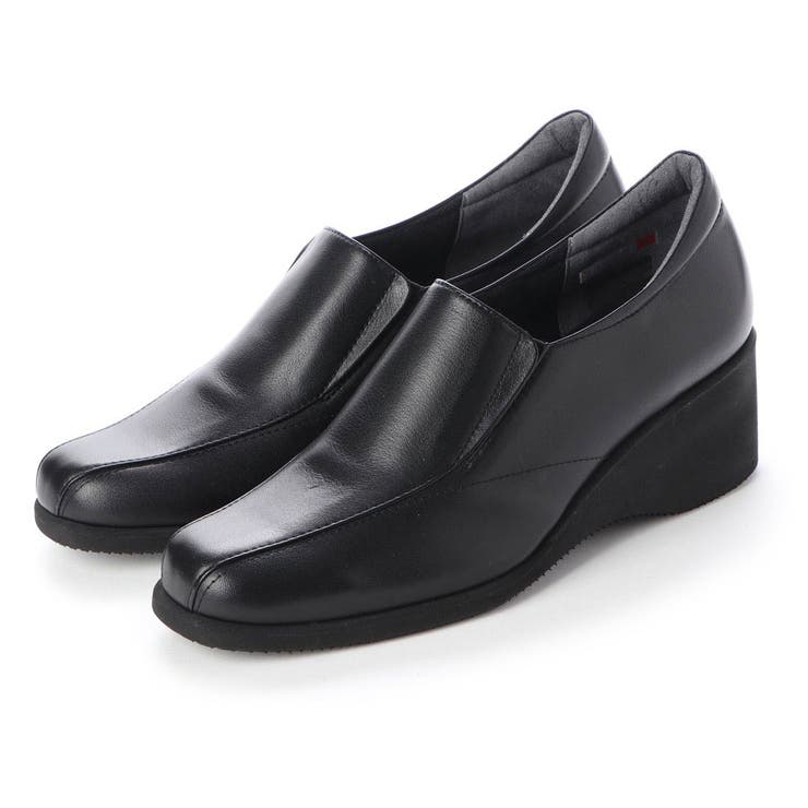 ブラック | 【3E】サイドゴアウェッジソールスリッポン | Mode et Jacomo×ing