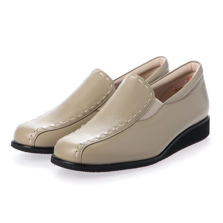 ベージュカタオシ | 【3E】ポイントステッチスリッポン | Mode et Jacomo×ing