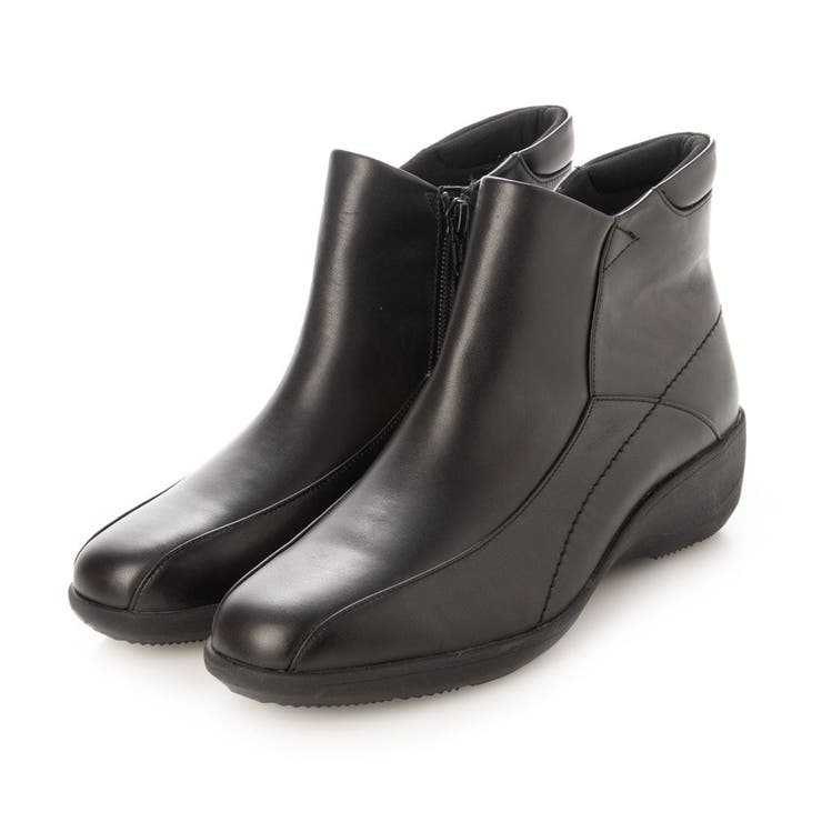 ブラック | 【3E】カッティングデザインショートブーツ | Mode et Jacomo×ing
