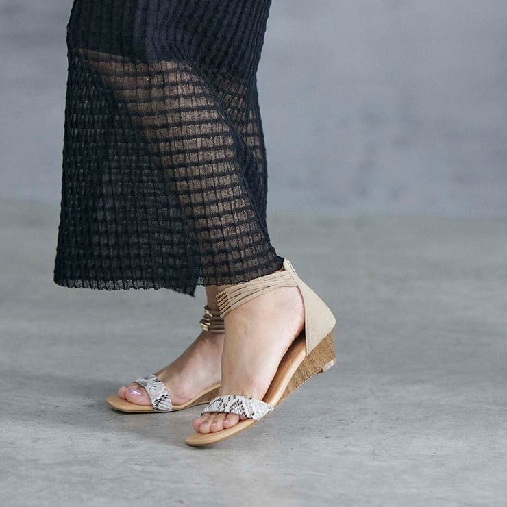 ウエッジヒールアンクルストラップサンダル | Mode et Jacomo×ing | 詳細画像14 