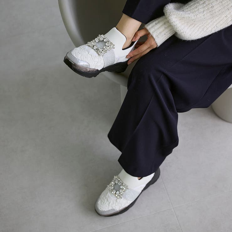 ビジューバックル厚底スニーカー | Mode et Jacomo×ing | 詳細画像13 
