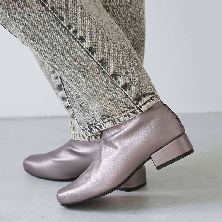 【レイン対応】スクエアトゥローヒールブーツ | Mode et Jacomo×ing | 詳細画像11 