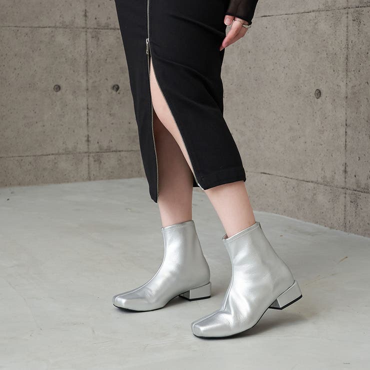 【レイン対応】スクエアトゥローヒールブーツ | Mode et Jacomo×ing | 詳細画像20 