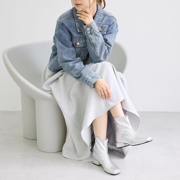 【レイン対応】スクエアトゥローヒールブーツ | Mode et Jacomo×ing | 詳細画像26 