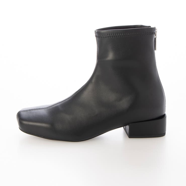 【レイン対応】スクエアトゥローヒールブーツ | Mode et Jacomo×ing | 詳細画像3 
