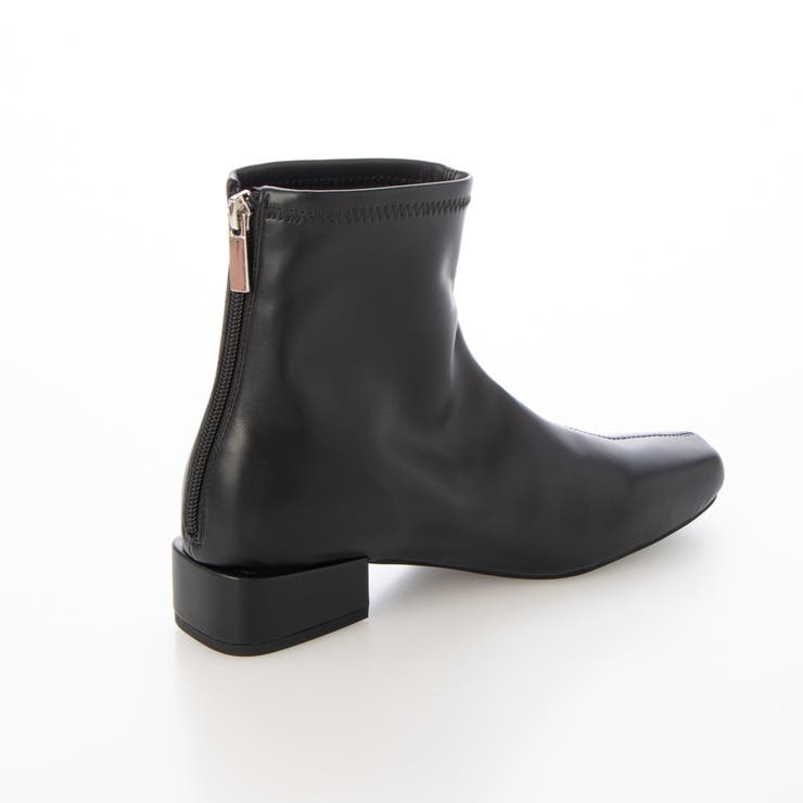 【レイン対応】スクエアトゥローヒールブーツ | Mode et Jacomo×ing | 詳細画像4 