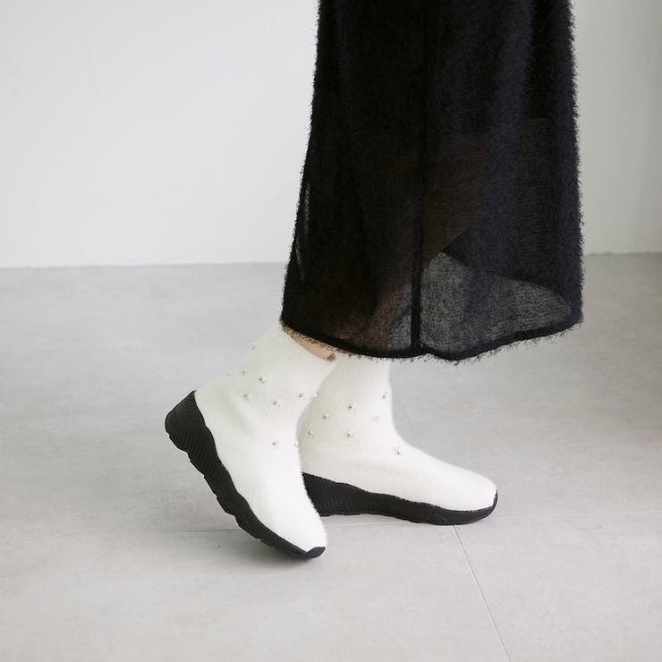 ビジュー付きニットブーツ | Mode et Jacomo×ing | 詳細画像24 