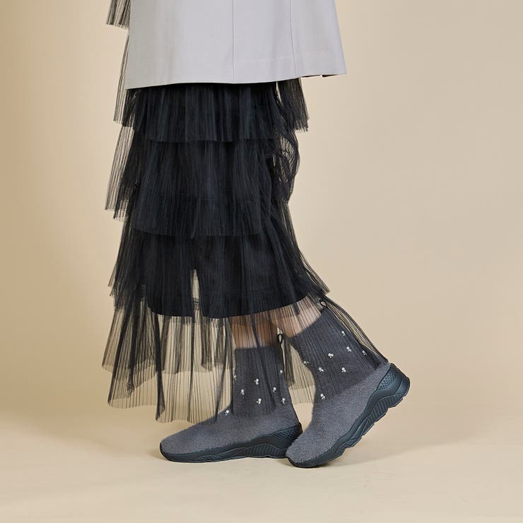 ビジュー付きニットブーツ | Mode et Jacomo×ing | 詳細画像3 