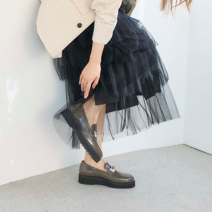 【レイン対応】厚底メタルモチーフローファー | Mode et Jacomo×ing | 詳細画像2 