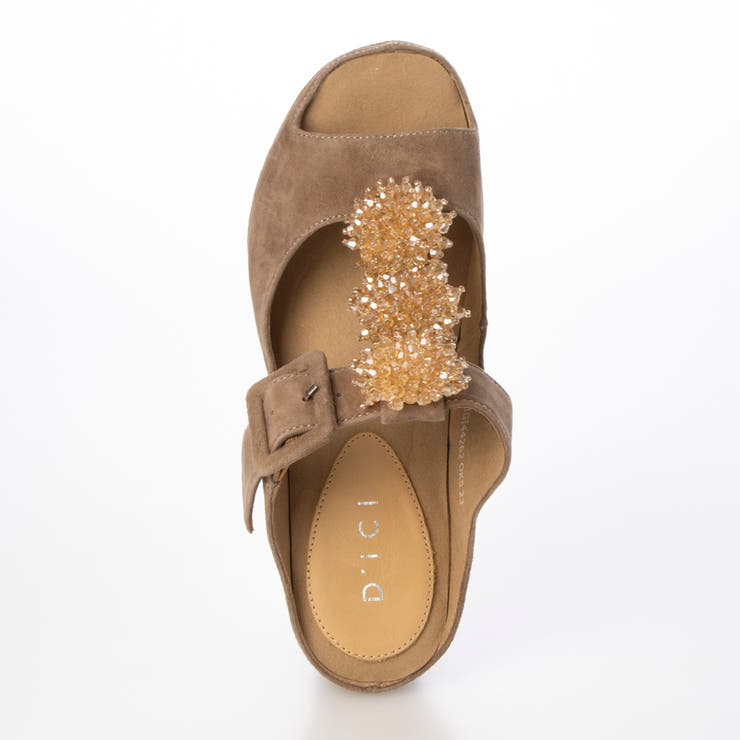 ビジュー付きTストラップサンダル | Mode et Jacomo×ing | 詳細画像11 