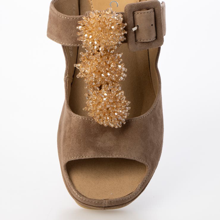 ビジュー付きTストラップサンダル | Mode et Jacomo×ing | 詳細画像13 