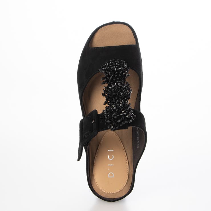 ビジュー付きTストラップサンダル | Mode et Jacomo×ing | 詳細画像16 
