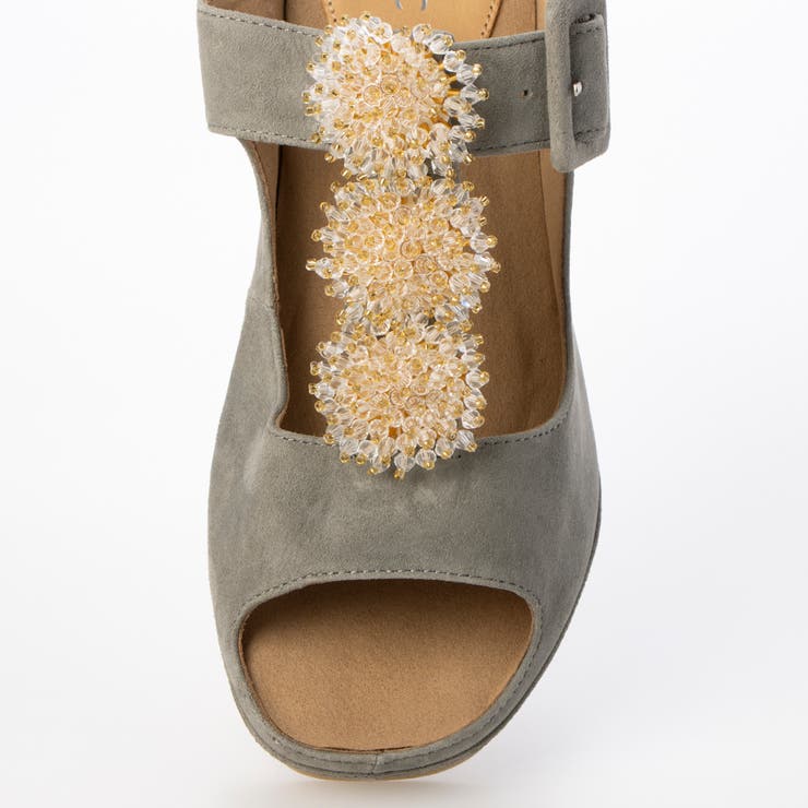 ビジュー付きTストラップサンダル | Mode et Jacomo×ing | 詳細画像24 