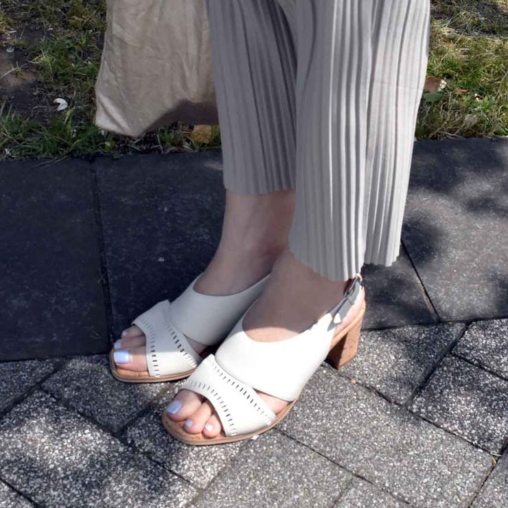 【クッション入り】サイドカットスクエアトゥサンダル | Mode et Jacomo×ing | 詳細画像12 