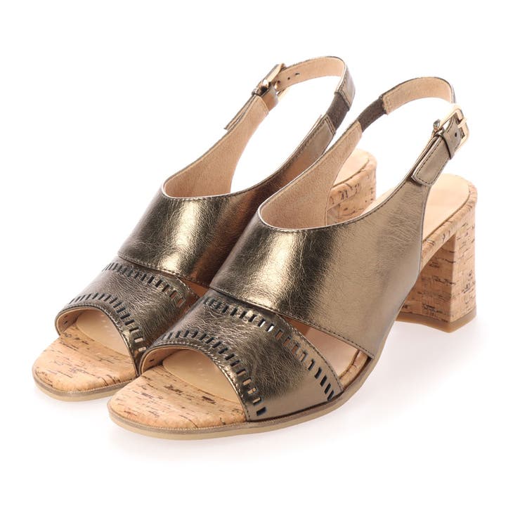 ブロンズ | 【クッション入り】サイドカットスクエアトゥサンダル | Mode et Jacomo×ing