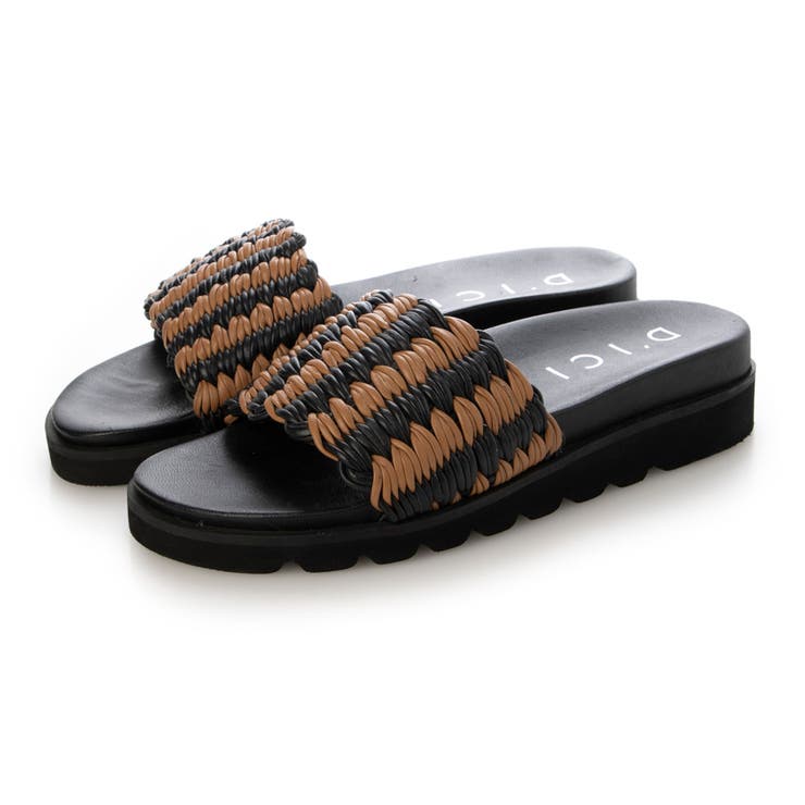 ブラウンミックス | メッシュミュールサンダル | Mode et Jacomo×ing