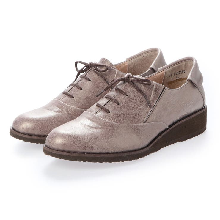 ブラウンメタリック | 【軽量】ローウェッジマニッシュシューズ | Mode et Jacomo×ing