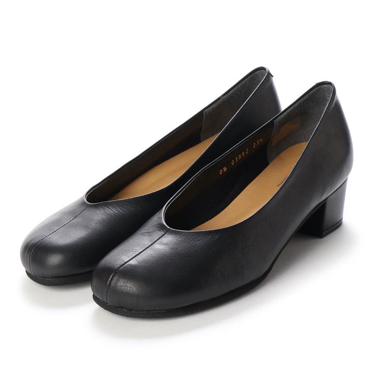 ブラック | 【クッション入り】オブリークトゥパンプス | Mode et Jacomo×ing