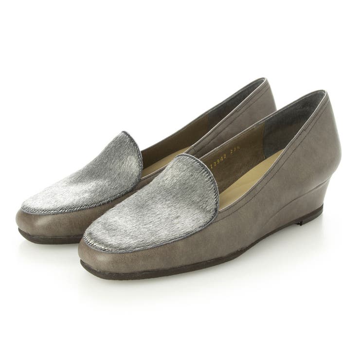 グレーコンビ | 【クッション入り】ウェッジソールローファー | Mode et Jacomo×ing