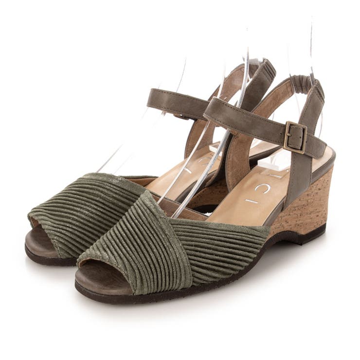 グリーン | アンクルストラップサンダル | Mode et Jacomo×ing