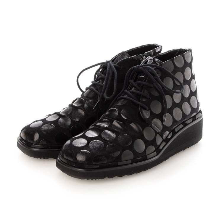 ブラックカタオシ | 【高機能】レースアップショートブーツ | Mode et Jacomo×ing