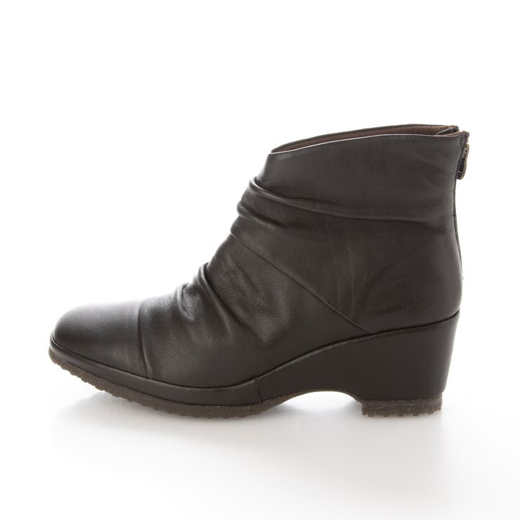 ドレープデザインウェッジソールショートブーツ | Mode et Jacomo×ing | 詳細画像7 