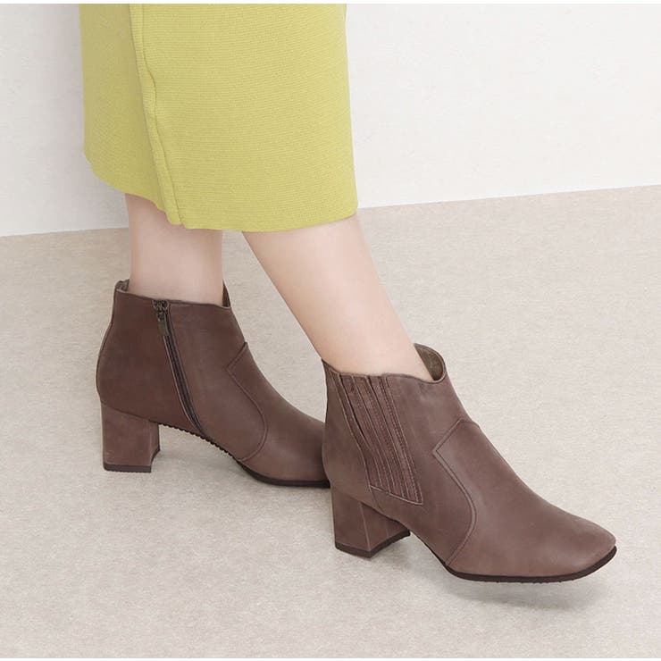 【３E】ウエスタンタイプチャンキーヒールショートブーツ | Mode et Jacomo×ing | 詳細画像1 