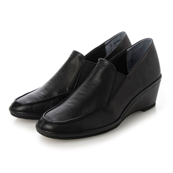 ブラック | ウェッジヒールサイドゴアスリッポンシューズ | Mode et Jacomo×ing