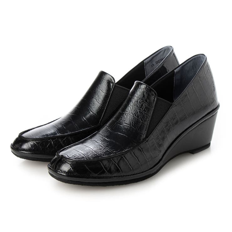 ブラックB | ウェッジヒールサイドゴアスリッポンシューズ | Mode et Jacomo×ing