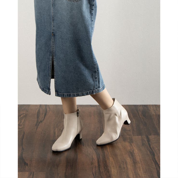 ラウンドスクエアトゥショートブーツ | Mode et Jacomo×ing | 詳細画像1 